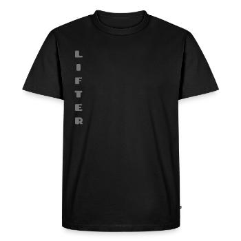 Design élégant LIFTER - T-shirt Premium bio Homme - noir - Devant - Nico (187cm)
