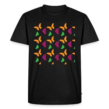 Papillon insecte motif idée cadeau idée cadeau - T-shirt Premium bio Homme - noir - Devant - Nico (187cm)