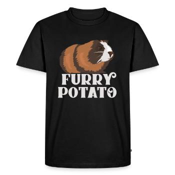 FURRY POTATO cochon d'inde idée cadeau rigolo - T-shirt Premium bio Homme - noir - Devant - Nico (187cm)