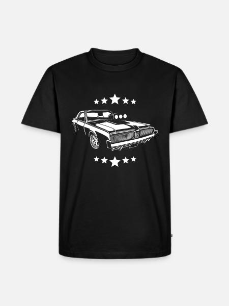 Muscle Car US Auto - Männer Premium Bio T-Shirt - Schwarz