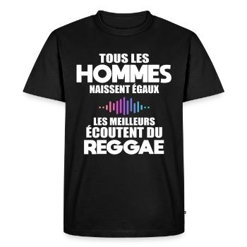 Reggae musique - T-shirt Premium bio Homme - noir - Devant - Nico (187cm)