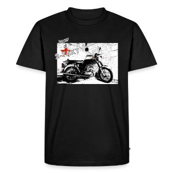 Cyclomoteur GDR | Puissance du 2 temps - T-shirt Premium bio Homme - noir - Devant - Nico (187cm)