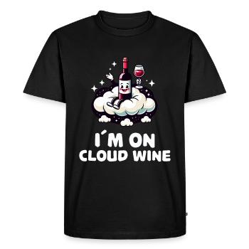 I’m on Cloud Wine Funny Wine Design - Men's Premium Organic T-Shirt - black - Front - Nico (187cm)