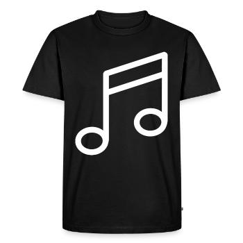 Musique orchestre musicien chanteur note de musique - T-shirt Premium bio Homme - noir - Devant - Nico (187cm)