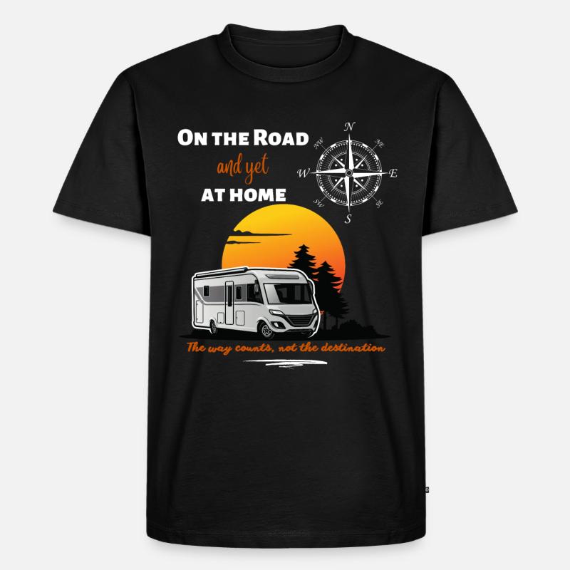 Camping Wohnmobil Spruch Englisch - Männer Premium Bio T-Shirt - Schwarz