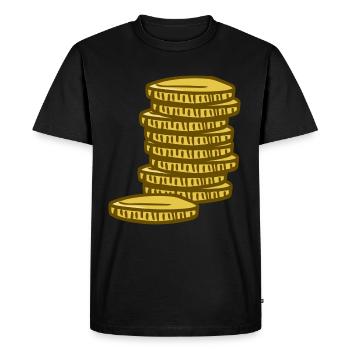 Pièces - T-shirt Premium bio Homme - noir - Devant - Nico (187cm)