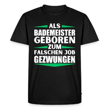 Lifeguard landed in the wrong job - Men's Premium Organic T-Shirt - black - Front - Nico (187cm)