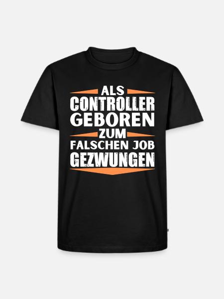 Controller im falschen Job gelandet - Männer Premium Bio T-Shirt - Schwarz