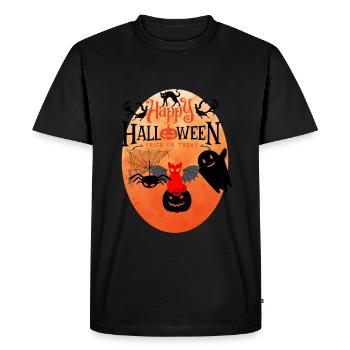 Cat-o-ween the monsters are out! - Men's Premium Organic T-Shirt - black - Front - Nico (187cm)