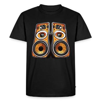 Boîtes à musique Basse - T-shirt Premium bio Homme - noir - Devant - Nico (187cm)