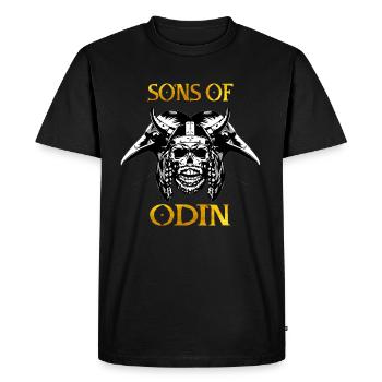 Viking Germanic tribes Norse Valhalla - Men's Premium Organic T-Shirt - black - Front - Nico (187cm)