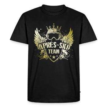 Après Ski Team Skiing - Men's Premium Organic T-Shirt - black - Front - Nico (187cm)