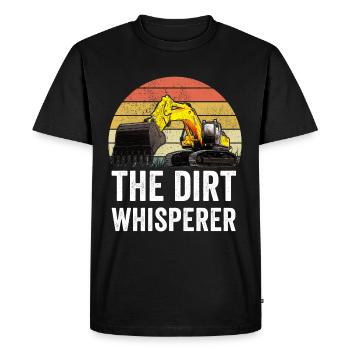 Excavator Construction Worker - Men's Premium Organic T-Shirt - black - Front - Nico (187cm)