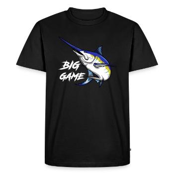 Pêche au gros - T-shirt Premium bio Homme - noir - Devant - Nico (187cm)
