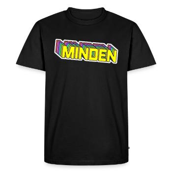 Minden - T-shirt Premium bio Homme - noir - Devant - Nico (187cm)