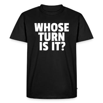 Board game board game Who's turn - Men's Premium Organic T-Shirt - black - Front - Nico (187cm)