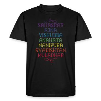 Chakra des chakras de yoga - T-shirt Premium bio Homme - noir - Devant - Nico (187cm)