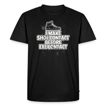 Baskets de contact de chaussure - T-shirt Premium bio Homme - noir - Devant - Nico (187cm)