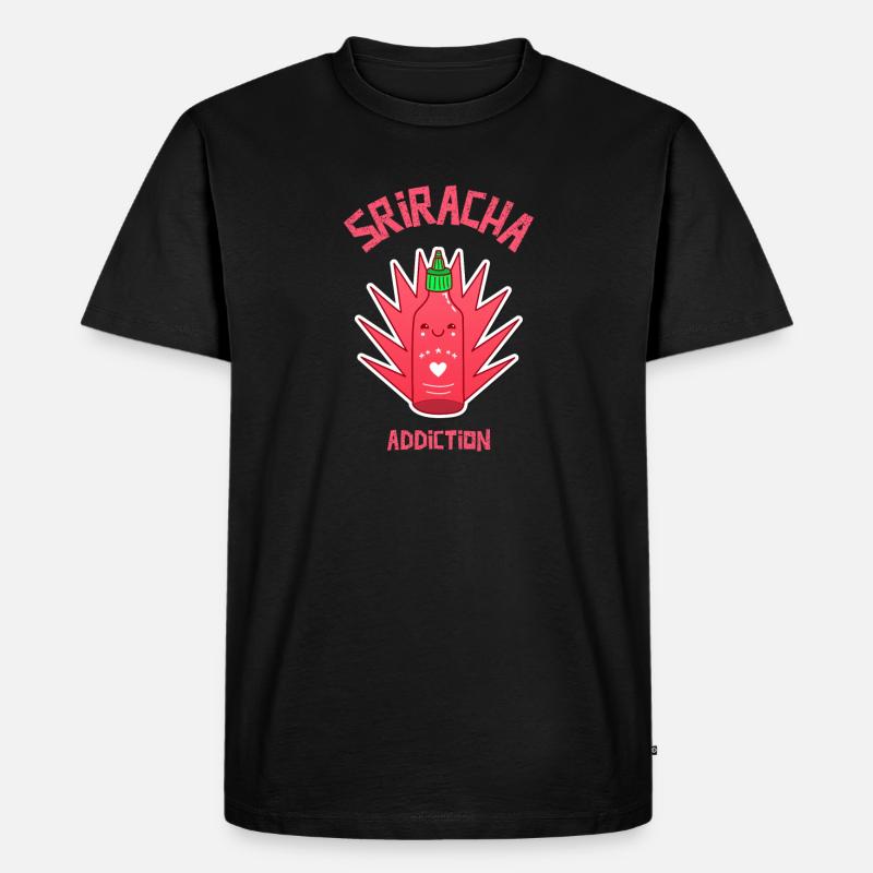 Sriracha scharfe Sauce - Männer Premium Bio T-Shirt - Schwarz