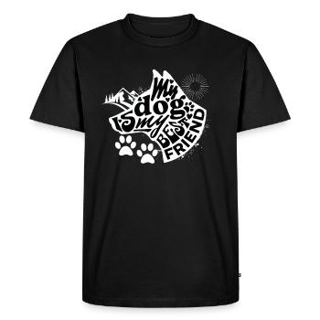 Mon chien est mon meilleur ami - T-shirt Premium bio Homme - noir - Devant - Nico (187cm)