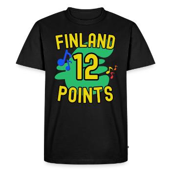 Finland 12 points - the right winner - Men's Premium Organic T-Shirt - black - Front - Nico (187cm)