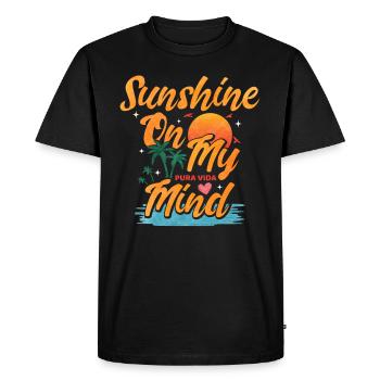 Pura Vida Sunshine Costa Rica Amérique latine - T-shirt Premium bio Homme - noir - Devant - Nico (187cm)