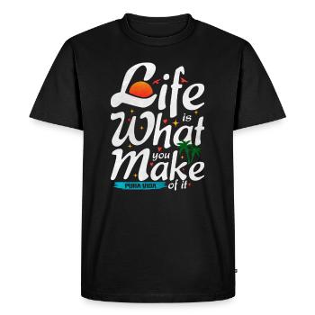 Pura Vida Dicton - T-shirt Premium bio Homme - noir - Devant - Nico (187cm)