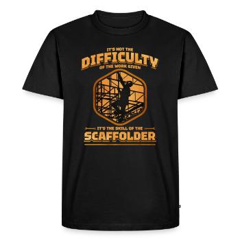 scaffolding scaffolding scaffolding craftsman construction site - Men's Premium Organic T-Shirt - black - Front - Nico (187cm)