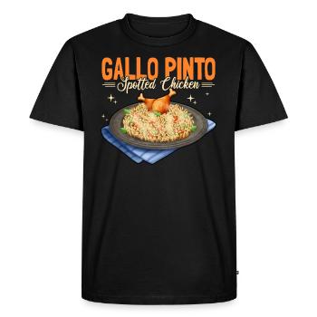Gallo Pinto Poulet tacheté - T-shirt Premium bio Homme - noir - Devant - Nico (187cm)