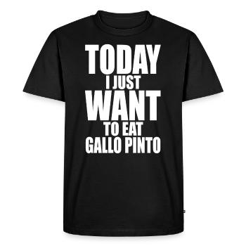 Aujourd’hui, je veux juste manger du gallo pinto - T-shirt Premium bio Homme - noir - Devant - Nico (187cm)