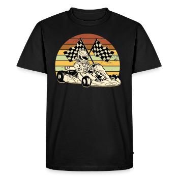Go Kart Driver Retro Kids Go-Kart Race - T-shirt Premium bio Homme - noir - Devant - Nico (187cm)
