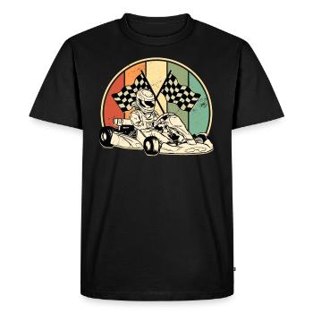Kart Karting Retro Racing Kart Training Cadeau - T-shirt Premium bio Homme - noir - Devant - Nico (187cm)