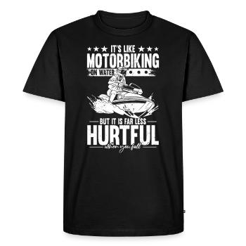 Jet Ski Motorbiking On Water Water Sports Jet Boat - Men's Premium Organic T-Shirt - black - Front - Nico (187cm)