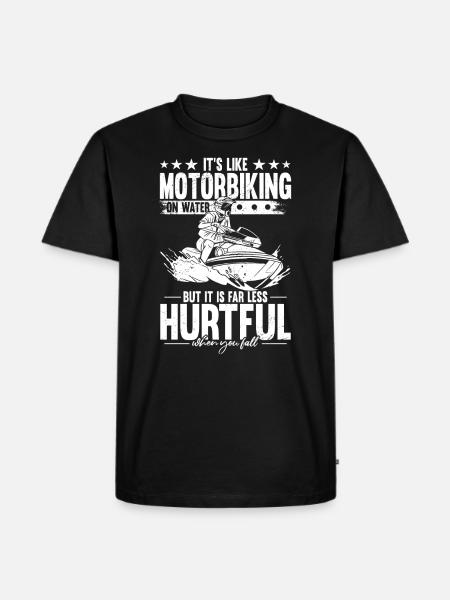 Jet Ski motorcykel på vand vandsport jetbåd - Herre Premium økologisk T-shirt - sort