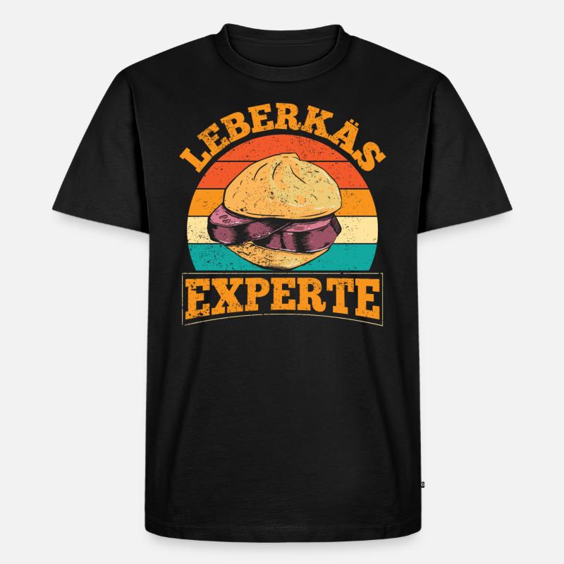 Leberkas Experte Leberkassemmel Leberkäse - Männer Premium Bio T-Shirt - Schwarz
