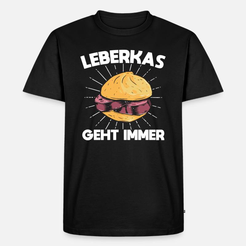 10 Leberkas Geht Immer - Männer Premium Bio T-Shirt - Schwarz