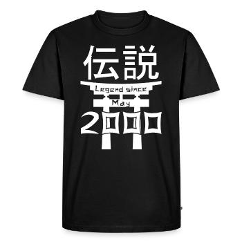 Légende depuis mai 2000 Cadeau d’anniversaire - T-shirt Premium bio Homme - noir - Devant - Nico (187cm)
