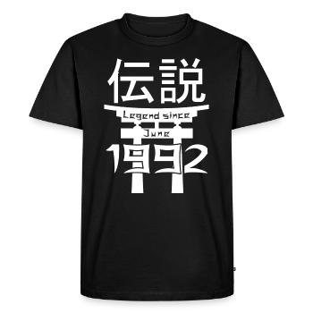 Légende depuis juin 1992 Cadeau d’anniversaire - T-shirt Premium bio Homme - noir - Devant - Nico (187cm)