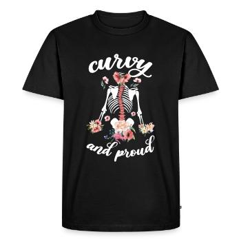 Curvy And Proud Scoliosis Warrior Scoliosis - Men's Premium Organic T-Shirt - black - Front - Nico (187cm)