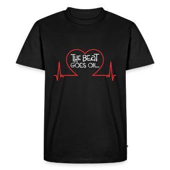 Cadeaux et accessoires pour le rétablissement - T-shirt Premium bio Homme - noir - Devant - Nico (187cm)