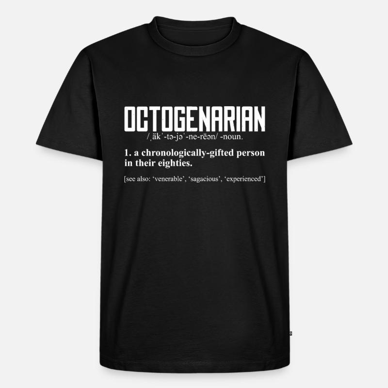 80ème anniversaire Octogénaire - T-shirt Premium bio Homme - noir