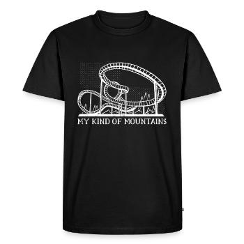 Parc d'attractions Roller Coaster - T-shirt Premium bio Homme - noir - Devant - Nico (187cm)
