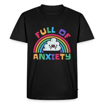 Arc-en-ciel de sensibilisation à l'anxiété - T-shirt Premium bio Homme - noir - Devant - Nico (187cm)