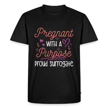 Gestation pour autrui FIV Infertilité - T-shirt Premium bio Homme - noir - Devant - Nico (187cm)