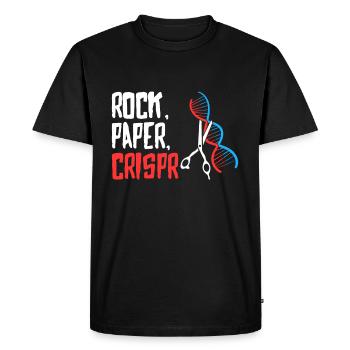 Édition génétique Crispr Rock Paper - T-shirt Premium bio Homme - noir - Devant - Nico (187cm)