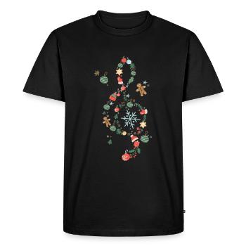 Professeur de musique Clef - T-shirt Premium bio Homme - noir - Devant - Nico (187cm)