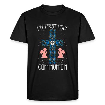 My First Holy Communion - Men's Premium Organic T-Shirt - black - Front - Nico (187cm)