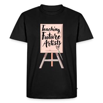 Professeur d'art enseignant aux futurs artistes - T-shirt Premium bio Homme - noir - Devant - Nico (187cm)