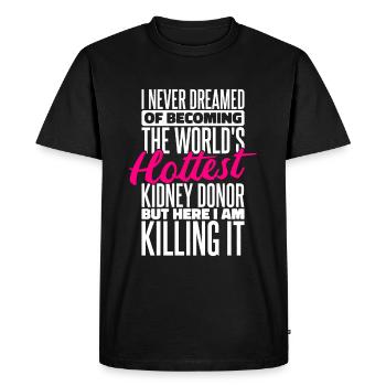 Transplantation d'un rein de donneur - T-shirt Premium bio Homme - noir - Devant - Nico (187cm)