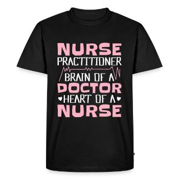 Nurse Practitioner - Men's Premium Organic T-Shirt - black - Front - Nico (187cm)